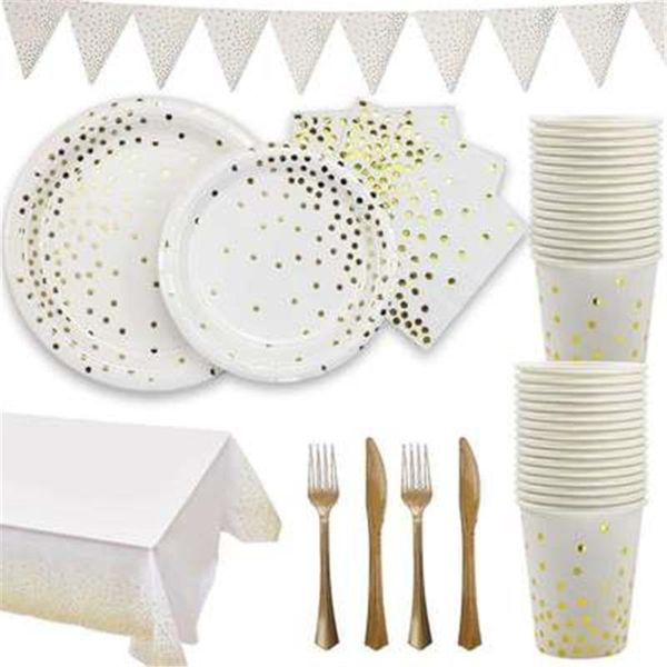 disposable dinnerware party tableware white gold dot paper plate wedding decoration set tablecloth napkin birthdays supplies fork
disposable dinnerware party tableware white gold dot paper plate wedding decoration set tablecloth napkin birthdays supplies fork
