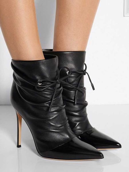 boots black solid pointed toe and thin high heel spring women lace-up sample test shoes pu ankle
boots black solid pointed toe and thin high heel spring women lace-up sample test shoes pu ankle