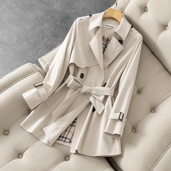 khaki short trench coat female 2021 korean autumn short-height fashion casual temperament thin women's wool & blends, Black
khaki short trench coat female 2021 korean autumn short-height fashion casual temperament thin women's wool & blends, Black