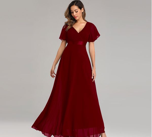 evening dresses elegant v-neck ruffles chiffon formal party gown robe vestidos de fiesta dress, Black;red
evening dresses elegant v-neck ruffles chiffon formal party gown robe vestidos de fiesta dress, Black;red