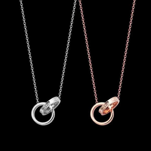 chains japan korea necklace stainless steel classic double round pendant simple gift wedding luxury jewelry, Silver
chains japan korea necklace stainless steel classic double round pendant simple gift wedding luxury jewelry, Silver