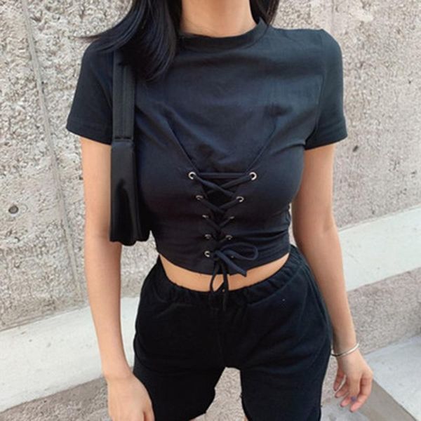 casual slim cross bandage women crop 2021 summer camisetas de mujer femme knit short sleeve t-shirt streetwear jk1159 women's, White
casual slim cross bandage women crop 2021 summer camisetas de mujer femme knit short sleeve t-shirt streetwear jk1159 women's, White