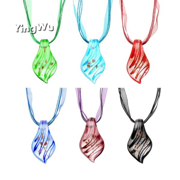 pendant necklaces yingwu selling charming leaf lampwork glass pendants gold foil murano charms necklace for girl women's gift, Silver
pendant necklaces yingwu selling charming leaf lampwork glass pendants gold foil murano charms necklace for girl women's gift, Silver