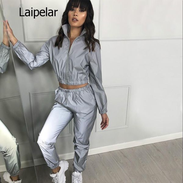 women's tracksuits women windbreak set reflective two piece casual hip hop jackets night light clothes long pant suit 2021 plus size, Gray
women's tracksuits women windbreak set reflective two piece casual hip hop jackets night light clothes long pant suit 2021 plus size, Gray