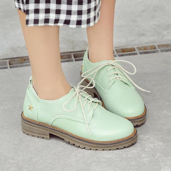 dress shoes sweet style comfortable nubuck round toe pumps fashion star lace-up waterproof beige green pink mid-heel women's big size, Black
dress shoes sweet style comfortable nubuck round toe pumps fashion star lace-up waterproof beige green pink mid-heel women's big size, Black