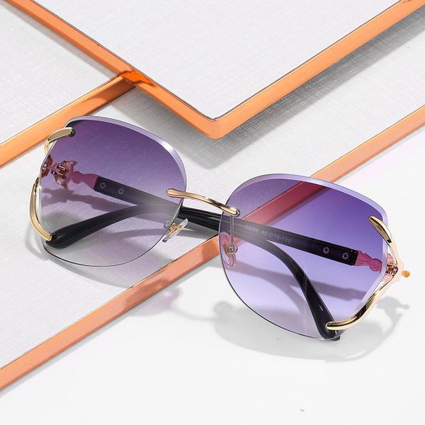 fashion sunglasses frames women's versatile metal frameless cut edge elegant glasses, Black
fashion sunglasses frames women's versatile metal frameless cut edge elegant glasses, Black