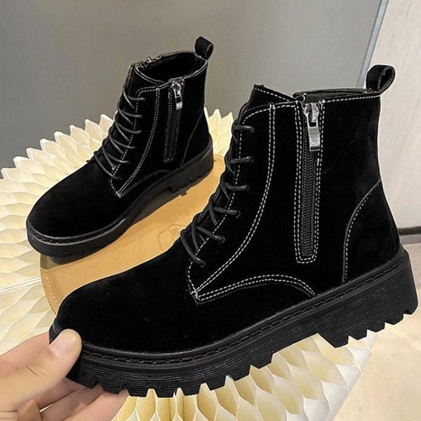 boots women motorcycle platform pu leather ankle british style autumn winter shoes for lace up, Black
boots women motorcycle platform pu leather ankle british style autumn winter shoes for lace up, Black