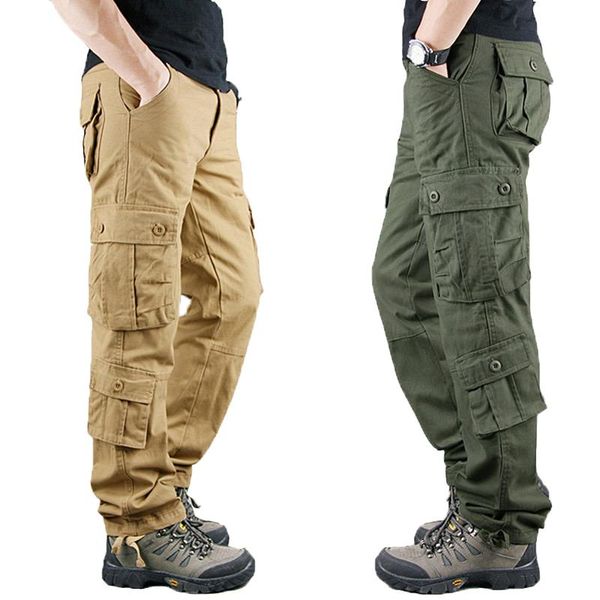 men's pants cargo multi-pocket loose outdoor trousers wear-resistant casual plus size straight-leg military overalls, Black
men's pants cargo multi-pocket loose outdoor trousers wear-resistant casual plus size straight-leg military overalls, Black