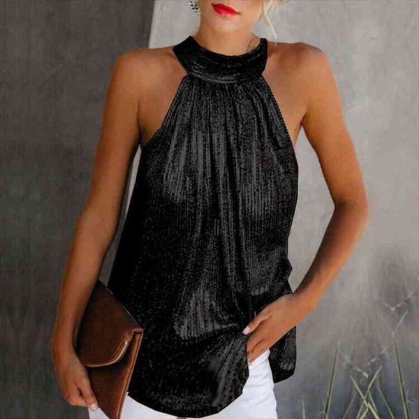 women gold blouse fashion high neck sleeveless hatler tank vest summer casual loose blouse shirt tee, White
women gold blouse fashion high neck sleeveless hatler tank vest summer casual loose blouse shirt tee, White