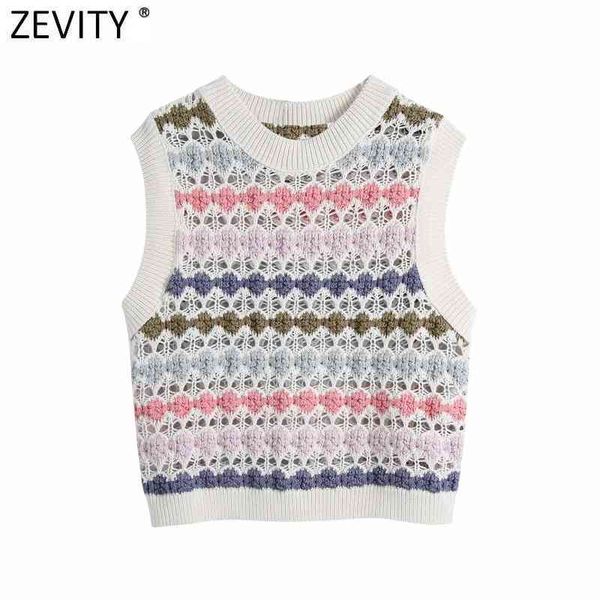 zevity women fashion hollow out colorful crochet short knitting sweater lady sleeveless casual slim crop pullover sw826 210419, White;black
zevity women fashion hollow out colorful crochet short knitting sweater lady sleeveless casual slim crop pullover sw826 210419, White;black
