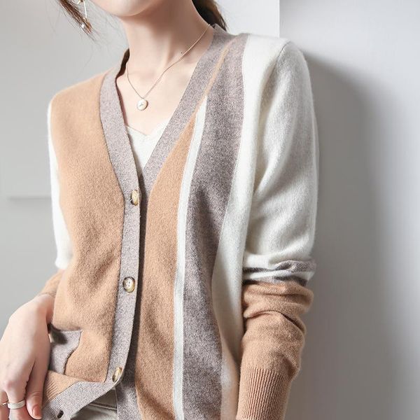 women's knits & tees long sleeve knitted 100% pure wool v-neck cardigans sweater women autumn winter knit warm female fashion trend, White
women's knits & tees long sleeve knitted 100% pure wool v-neck cardigans sweater women autumn winter knit warm female fashion trend, White