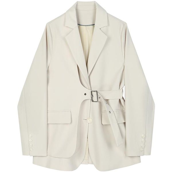 women's suits & blazers blazer coat suit female autumn temperament spring design sense niche korean fashion belt irregular women jacket, White;black
women's suits & blazers blazer coat suit female autumn temperament spring design sense niche korean fashion belt irregular women jacket, White;black