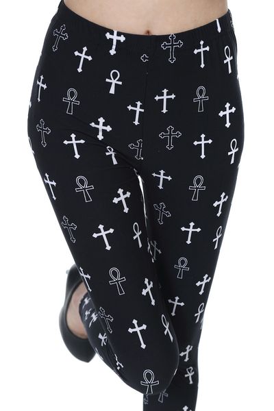 leggings fashion 8207 super soft frosted cross symbol printed christmas spring and autumn capris, Black
leggings fashion 8207 super soft frosted cross symbol printed christmas spring and autumn capris, Black