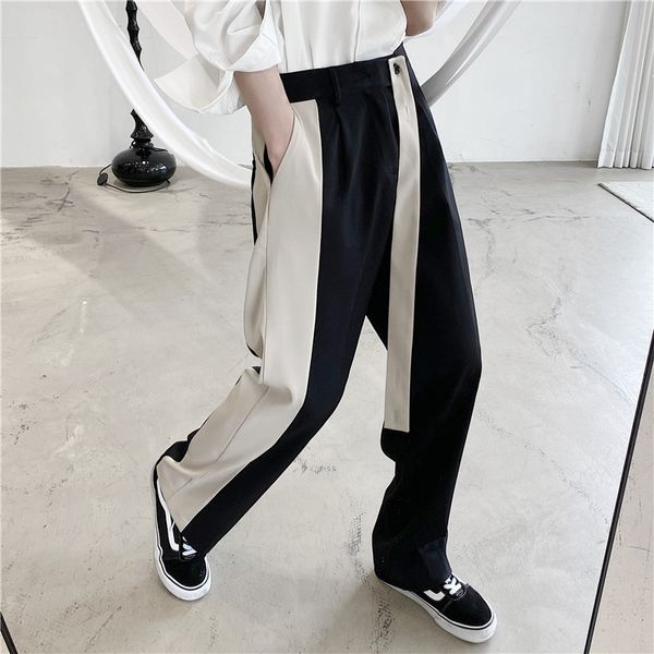 pants fashionable the niche color matching net leg 2021 brand korean leisure high waist able sagging men, Black
pants fashionable the niche color matching net leg 2021 brand korean leisure high waist able sagging men, Black