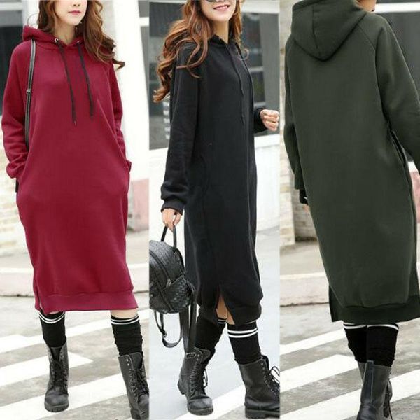 women's hoodies & sweatshirts women long sleeve sweatshirt shirt dress casual hoodied hooded, Black
women's hoodies & sweatshirts women long sleeve sweatshirt shirt dress casual hoodied hooded, Black