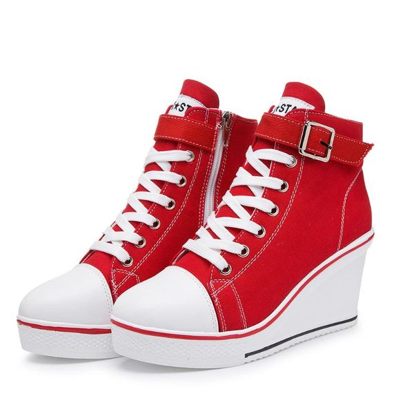 red canvas lady women boot shoe casual light design upper lace up thick pu outsole boots, Black
red canvas lady women boot shoe casual light design upper lace up thick pu outsole boots, Black