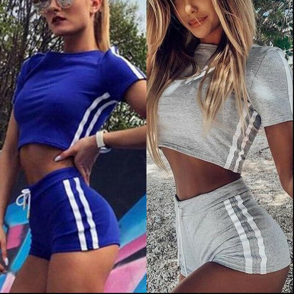 summer short t shirts women tracksuits shorts casual two piece sports 2pcs sets ladies harajuku set, Gray
summer short t shirts women tracksuits shorts casual two piece sports 2pcs sets ladies harajuku set, Gray