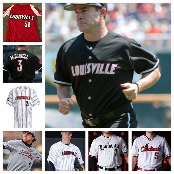 

ncaa beisbol cosido jersey hombres mujeres jovenes henry davis dalton corriendo alex binelas michael prosecky ben bianco trey leonard cooper, Black