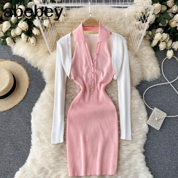 casual dresses women autumn korean knitted set long sleeve short cardigan+backless halter bodycon dress two piece suits, Black;gray
casual dresses women autumn korean knitted set long sleeve short cardigan+backless halter bodycon dress two piece suits, Black;gray