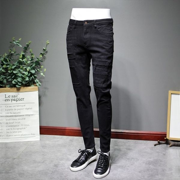 men's jeans torn black hole patched patch design winter men's jeans thicken denim pencil personality pants casual biker zipper i6i, Blue
men's jeans torn black hole patched patch design winter men's jeans thicken denim pencil personality pants casual biker zipper i6i, Blue