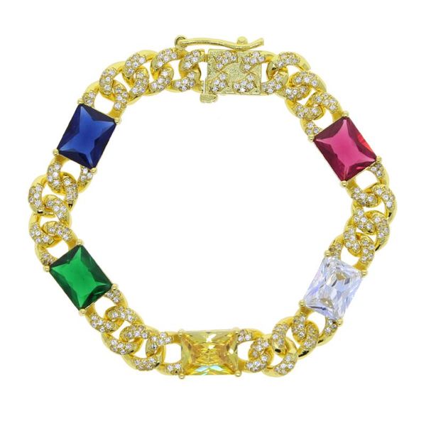 charm bracelets iced out bling 2 row cz bracelet gold color 7mm cuban chain square rainbow stone for women hip hop rock jewelry, Golden;silver
charm bracelets iced out bling 2 row cz bracelet gold color 7mm cuban chain square rainbow stone for women hip hop rock jewelry, Golden;silver