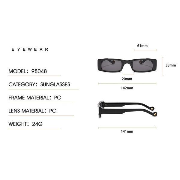 luxury designer sunglasses trendy small rectangle women 2021 y2k steampunk 90s sun glasses uv400 gothic holiday beach cat eye hippie eyewear, White;black
luxury designer sunglasses trendy small rectangle women 2021 y2k steampunk 90s sun glasses uv400 gothic holiday beach cat eye hippie eyewear, White;black