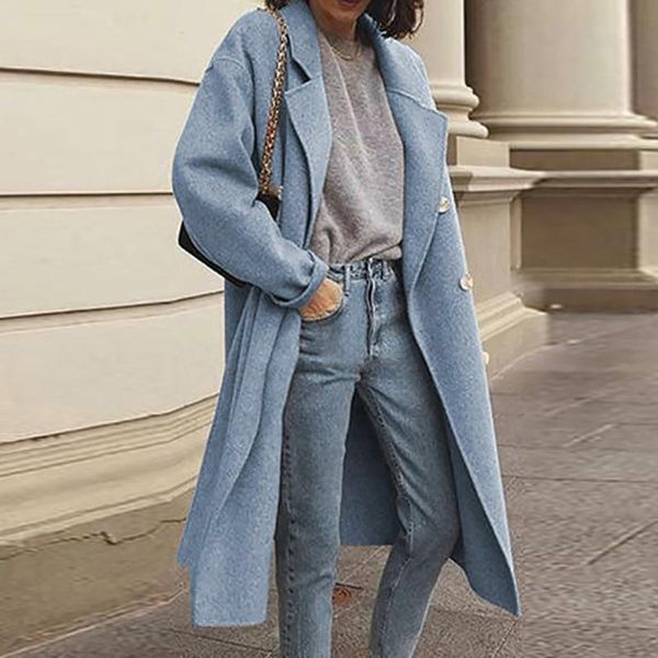 women's trench coats coat autumn black loose long wool jacket woolen overcoat korean fashion cardigan outerwear manteau, Tan;black
women's trench coats coat autumn black loose long wool jacket woolen overcoat korean fashion cardigan outerwear manteau, Tan;black