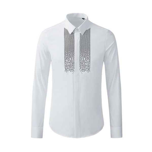 100% cotton mens shirts luxury czech diamond long sleeve casual dress fashion slim fit party male 3xl men's, White;black
100% cotton mens shirts luxury czech diamond long sleeve casual dress fashion slim fit party male 3xl men's, White;black