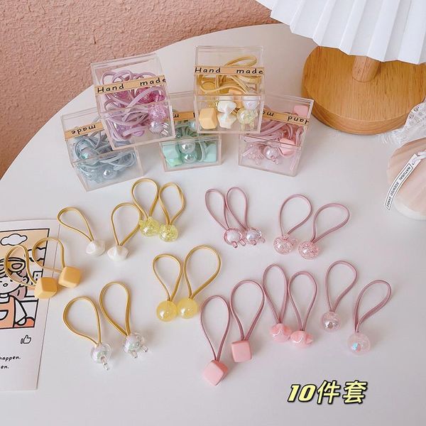 10pcs/set cute cartoon elastic rubber bands for girls hair ring of the little girl rope ponytail accessories, Slivery;white
10pcs/set cute cartoon elastic rubber bands for girls hair ring of the little girl rope ponytail accessories, Slivery;white