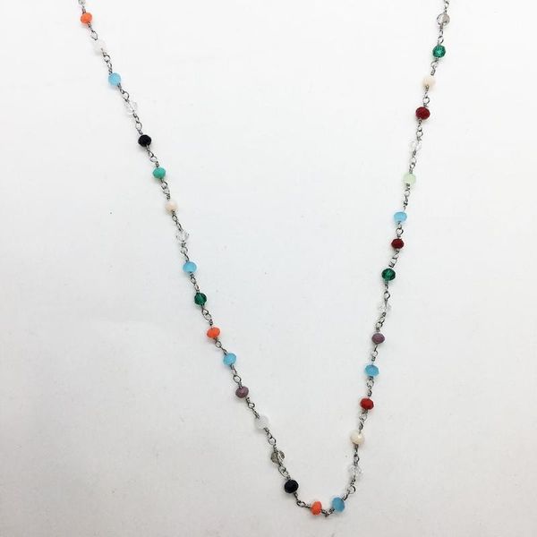 chains 45+5cmcandy-colored glass beads joyeria acero inoxidable mujer lujo necklace bracelet femme jewelry wholesale items, Silver
chains 45+5cmcandy-colored glass beads joyeria acero inoxidable mujer lujo necklace bracelet femme jewelry wholesale items, Silver