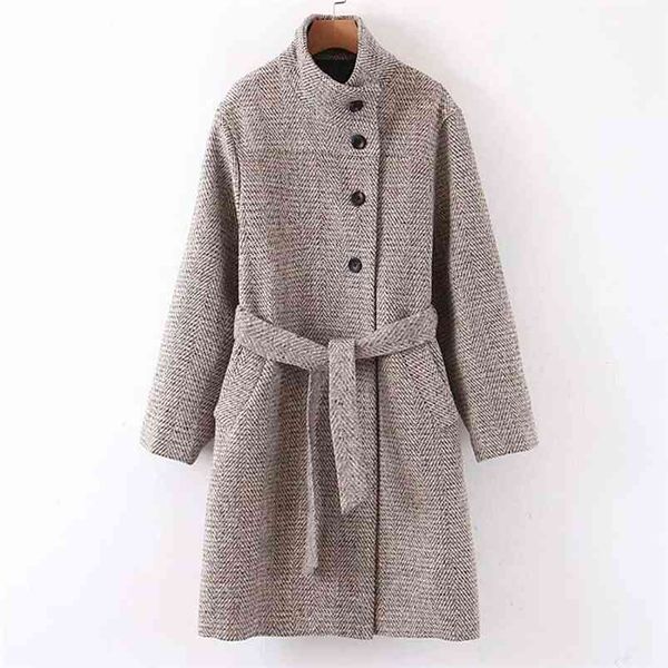 women autumn winter casual wool blends coats sashes bow tie warm female office lady elegant outerwear clothing 210513, Black
women autumn winter casual wool blends coats sashes bow tie warm female office lady elegant outerwear clothing 210513, Black