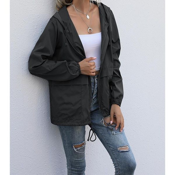 women's trench coats women fashion solid coat raincoat thickened windproof workout hoodies rainwear suit wholesale, Tan;black
women's trench coats women fashion solid coat raincoat thickened windproof workout hoodies rainwear suit wholesale, Tan;black