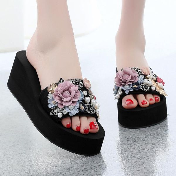 slippers women shoes summer bohemian open toe fashion non-slip string bead casual wedge pearl beach drop, Black
slippers women shoes summer bohemian open toe fashion non-slip string bead casual wedge pearl beach drop, Black