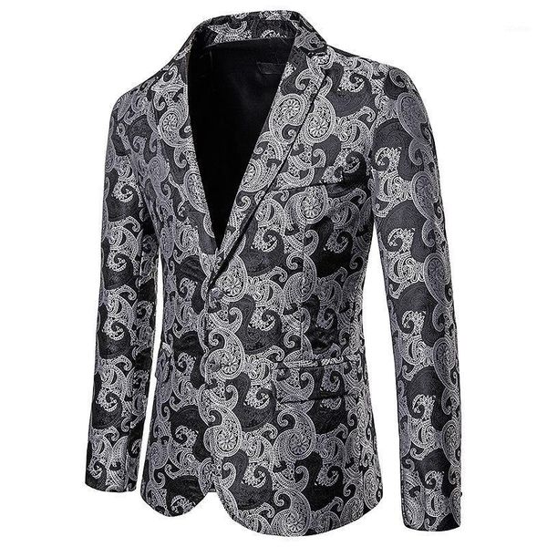 men's suits & blazers men autumn fashion printing slim fit dress blazer wedding party stage singer business casual suit jacket coat cos, White;black
men's suits & blazers men autumn fashion printing slim fit dress blazer wedding party stage singer business casual suit jacket coat cos, White;black