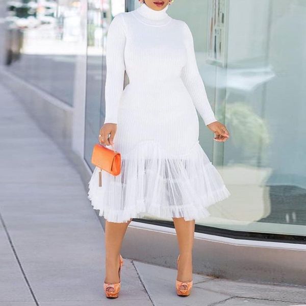 casual dresses 2021 european american solid color bag hip pit strip mesh stitching knitted dress fashion long sleeves autumn, Black;gray
casual dresses 2021 european american solid color bag hip pit strip mesh stitching knitted dress fashion long sleeves autumn, Black;gray