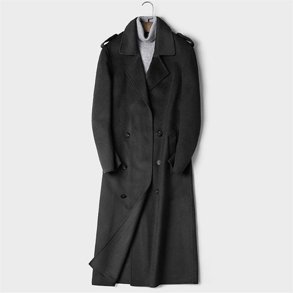 men's wool & blends 2021 double breasted long autumn 50% woolen clothes men spring fashion businessmen quality jacket overcoat, Black
men's wool & blends 2021 double breasted long autumn 50% woolen clothes men spring fashion businessmen quality jacket overcoat, Black