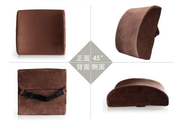 cushion/decorative pillow memory foam car lumbar chair back cushion