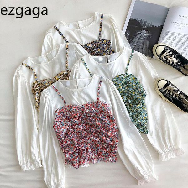 ezgaga floral printed blouse women 2021 autumn vintage fake two patchwork camis ruched french style long sleeve shirts fashion women's, White
ezgaga floral printed blouse women 2021 autumn vintage fake two patchwork camis ruched french style long sleeve shirts fashion women's, White
