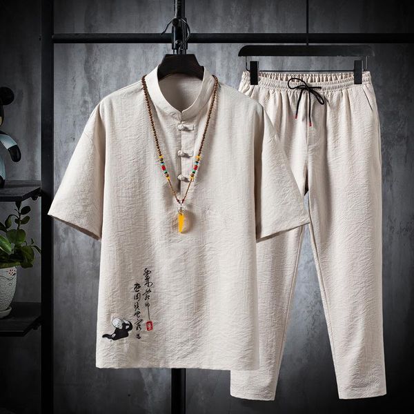 men's tracksuits 2021 imitation ice silk men set short-sleeved shirts+trousers embroidered casual two-piece tracksuit 3 color -5xl 026, Gray
men's tracksuits 2021 imitation ice silk men set short-sleeved shirts+trousers embroidered casual two-piece tracksuit 3 color -5xl 026, Gray