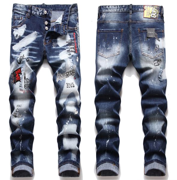 men badge rips stretch black jeans men's fashion slim fit washed motocycle denim pants panelled hip hop trousers 10200 9 uuem, Blue
men badge rips stretch black jeans men's fashion slim fit washed motocycle denim pants panelled hip hop trousers 10200 9 uuem, Blue