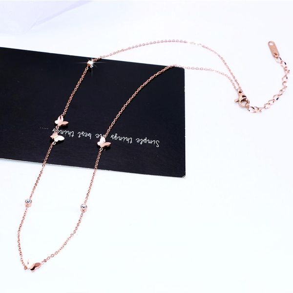pendant necklaces yun ruo arrival rose gold color zircon butterfly necklace fashion titanium steel woman jewelry birthday not fade, Silver
pendant necklaces yun ruo arrival rose gold color zircon butterfly necklace fashion titanium steel woman jewelry birthday not fade, Silver