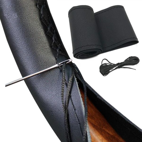 steering wheel covers 37cm/38cm diy soft leather braid on the steering-wheel of car with needle and thread interior accessories
steering wheel covers 37cm/38cm diy soft leather braid on the steering-wheel of car with needle and thread interior accessories