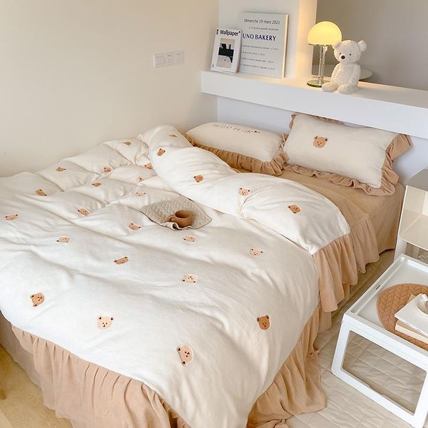 bedding sets luxury 230g velvet fleece bear embroidery princess set shaggy soft ruffles duvet cover quilt bed linen bedclothes
bedding sets luxury 230g velvet fleece bear embroidery princess set shaggy soft ruffles duvet cover quilt bed linen bedclothes