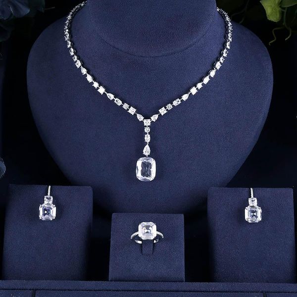 earrings & necklace luxury brilliant yellow and clear zirconia waterdrop cirrus fashion style wedding bridal earring jewelry sets, Silver
earrings & necklace luxury brilliant yellow and clear zirconia waterdrop cirrus fashion style wedding bridal earring jewelry sets, Silver