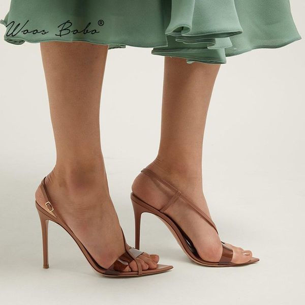 transparent pvc pionted toe high heels sandals women pu thin strap pumps slingbacks shoes plus size 40-45, Black
transparent pvc pionted toe high heels sandals women pu thin strap pumps slingbacks shoes plus size 40-45, Black
