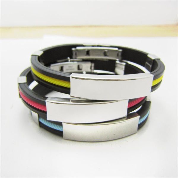 Charm Bracelets Fashion Bracelet Korean Titanium Steel Silicone Men's Women's Stainless, Golden;silver
Charm Bracelets Fashion Bracelet Korean Titanium Steel Silicone Men's Women's Stainless, Golden;silver