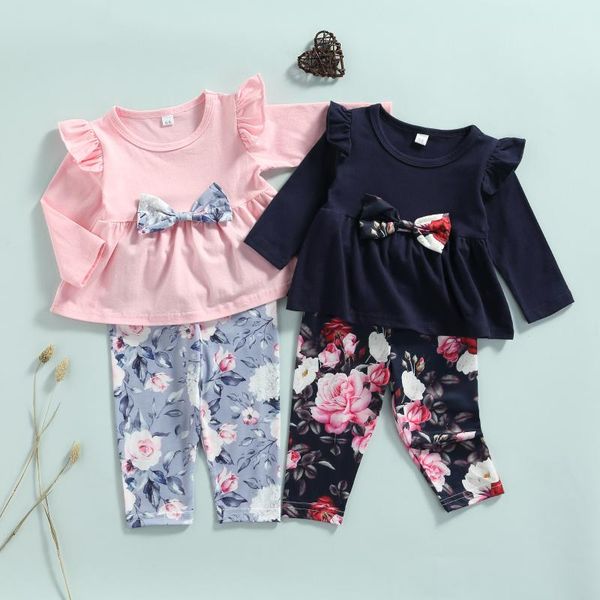 clothing sets fashion baby girls spring autumn tracksuit clothes ruffle solid color bow long sleeve t shirt and flower legging pants, White
clothing sets fashion baby girls spring autumn tracksuit clothes ruffle solid color bow long sleeve t shirt and flower legging pants, White