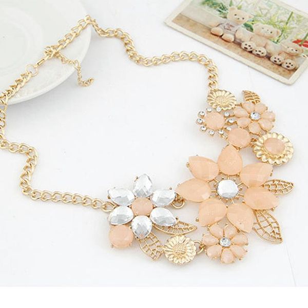 pendant necklaces fashion chain gold filled womens bright flowers temperament jelly necklace, Silver
pendant necklaces fashion chain gold filled womens bright flowers temperament jelly necklace, Silver
