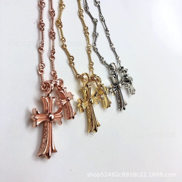 design jewelry croquet necklace cross set with diamond double cross pendant for men and women, Silver
design jewelry croquet necklace cross set with diamond double cross pendant for men and women, Silver