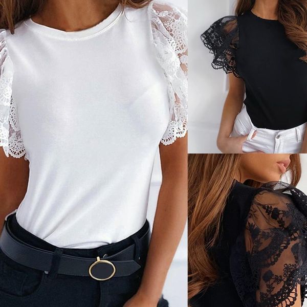 women's t-shirt 2021 lace t shirt women casual white black o neck pullover summer petal short sleeve streetwear tshirt clothes
women's t-shirt 2021 lace t shirt women casual white black o neck pullover summer petal short sleeve streetwear tshirt clothes